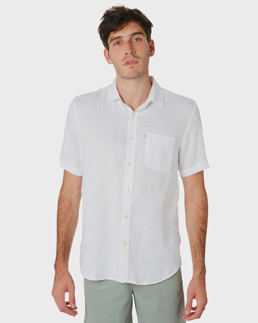 Mens * | Academy Brand Cut Price Hampton Linen Ss Mens Shirt