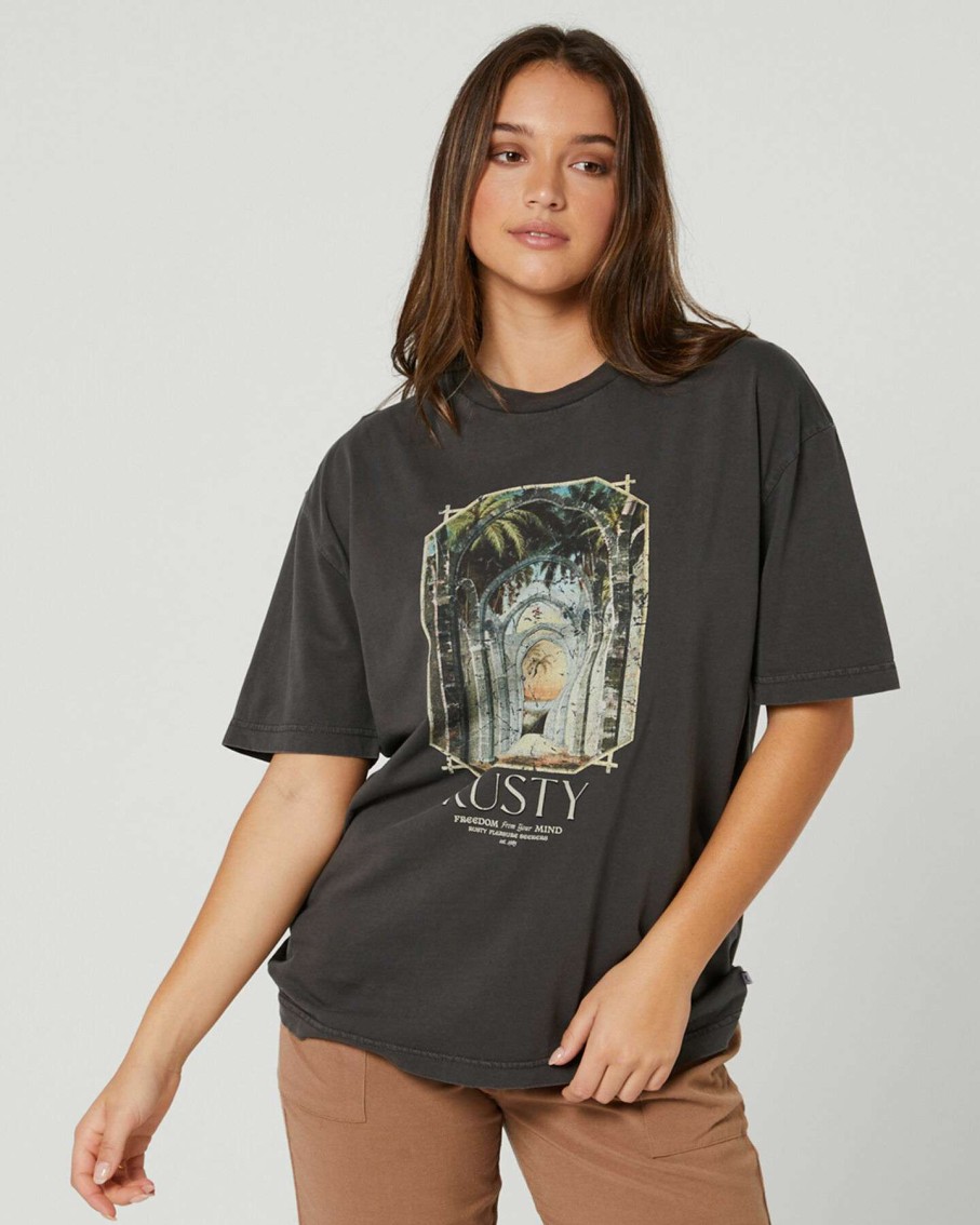 Womens * | Rusty Latest Fashion Pleasure Seekers Boyfriend Fit Tee