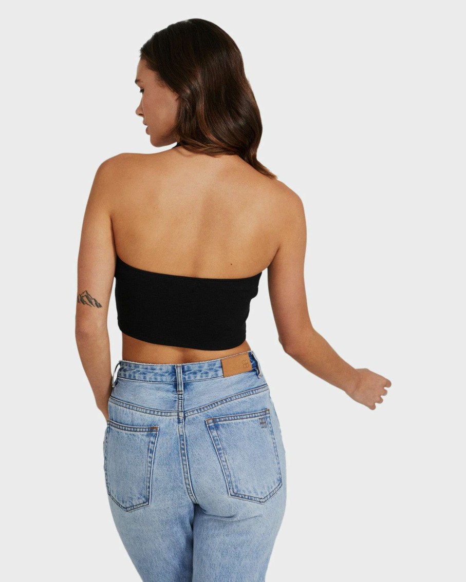 Womens * | General Pants Co. Basics Latest Fashion Halter Neck Rib Crop Top