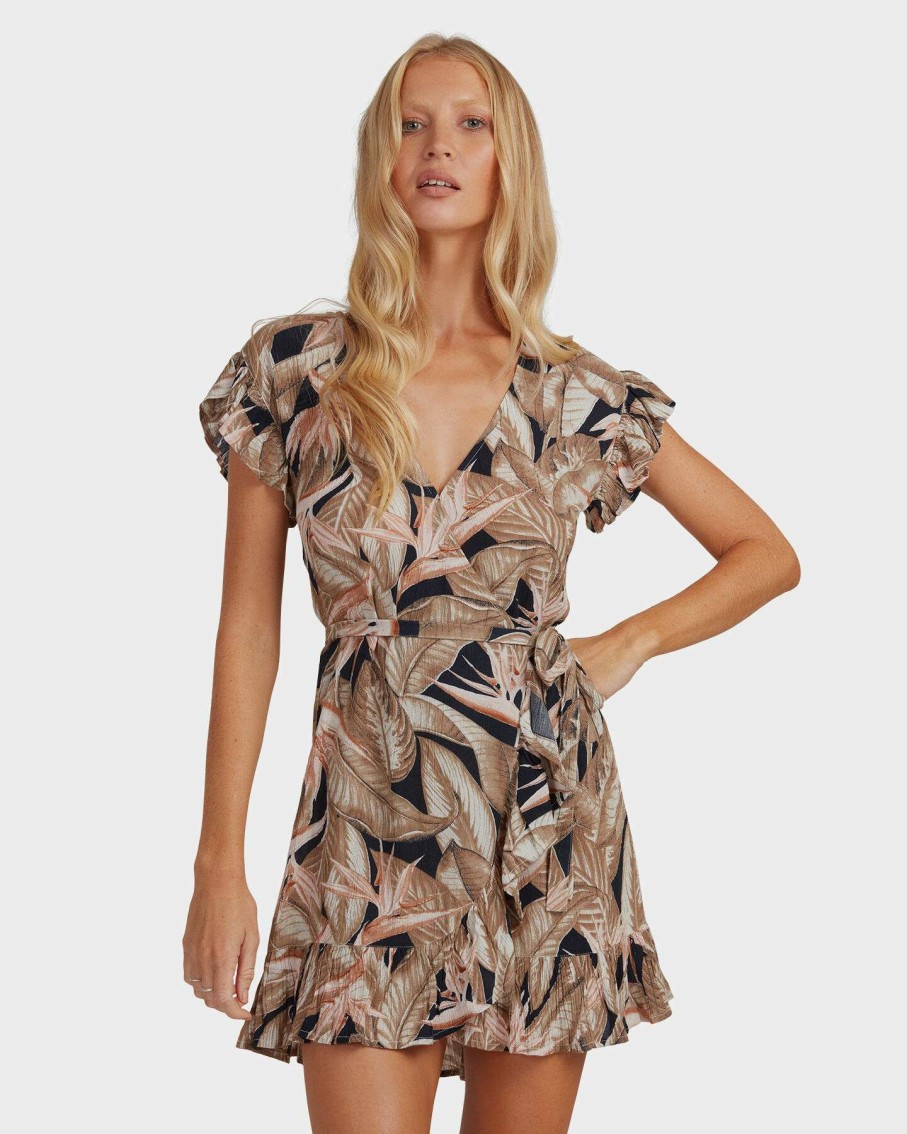 Womens * | Billabong Hot Sale Hideaway Wrap Dress