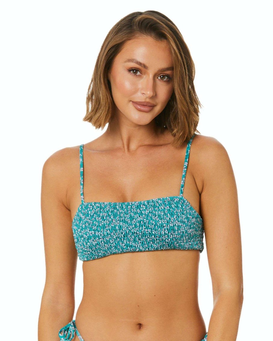 Womens * | L Abode Swimwear Online Store Hendrix Shirred Bikini Top