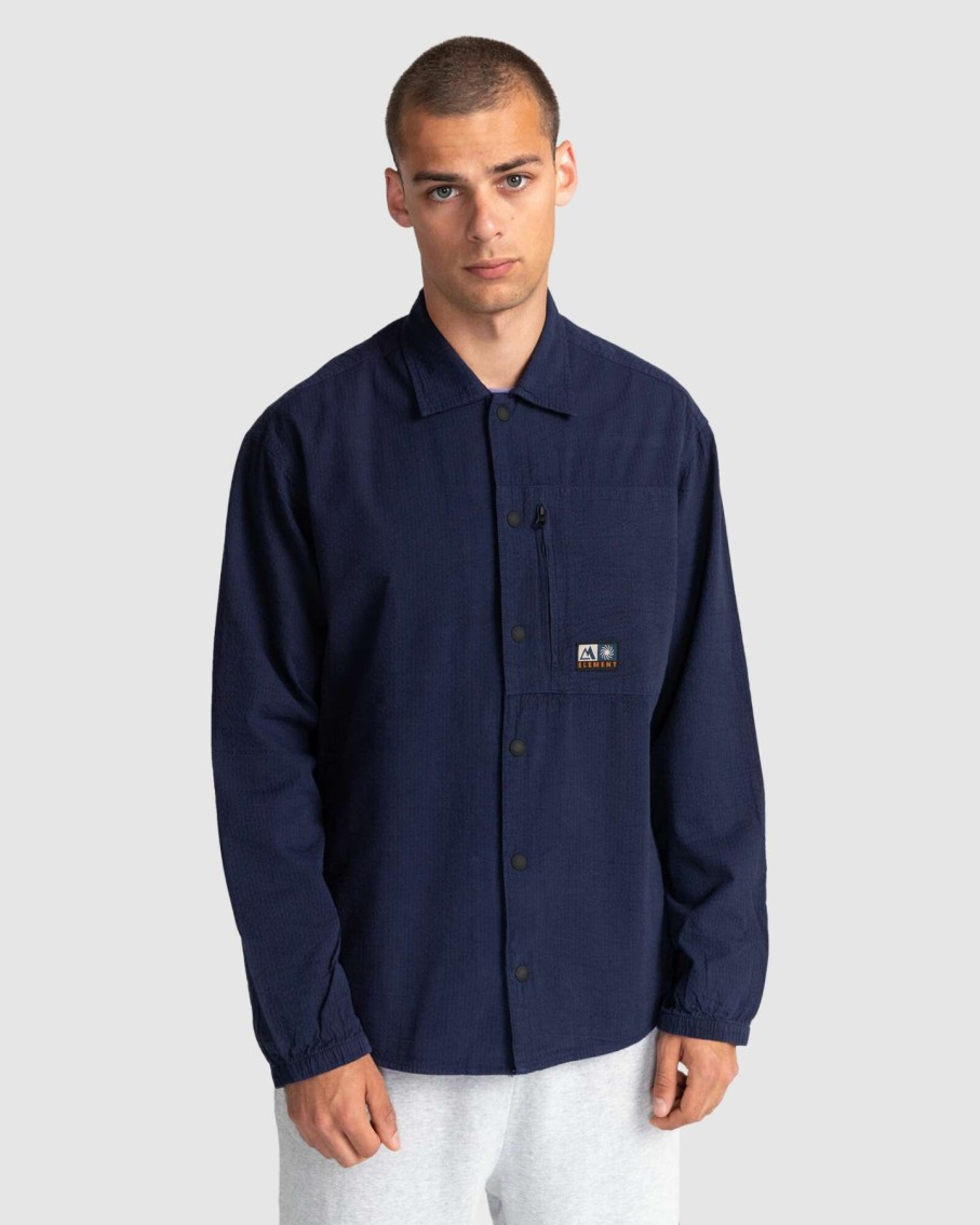 Mens * | Element Cut Price Cliff Long Sleeve Button-Down Shirt