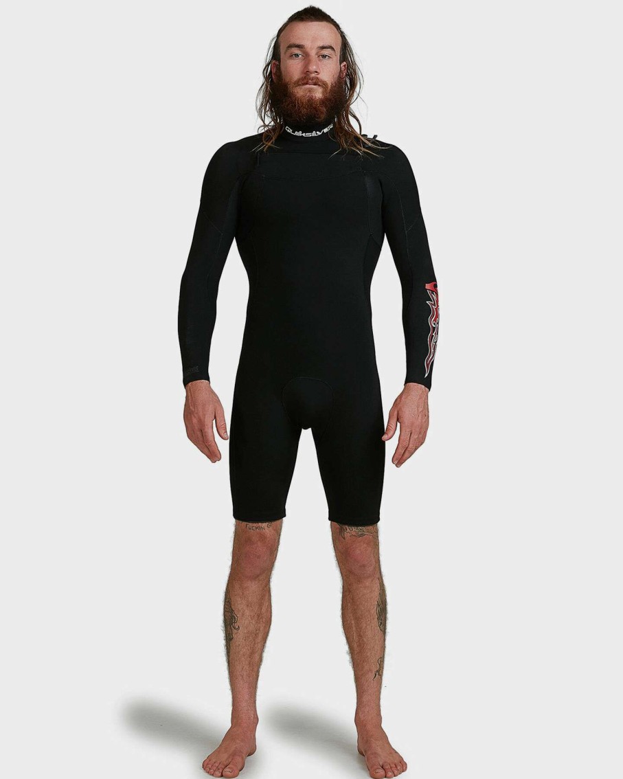 Surf * | Quiksilver Best Choice Mens 2/2Mm Capsule Sessions Chest Zip Springsuit