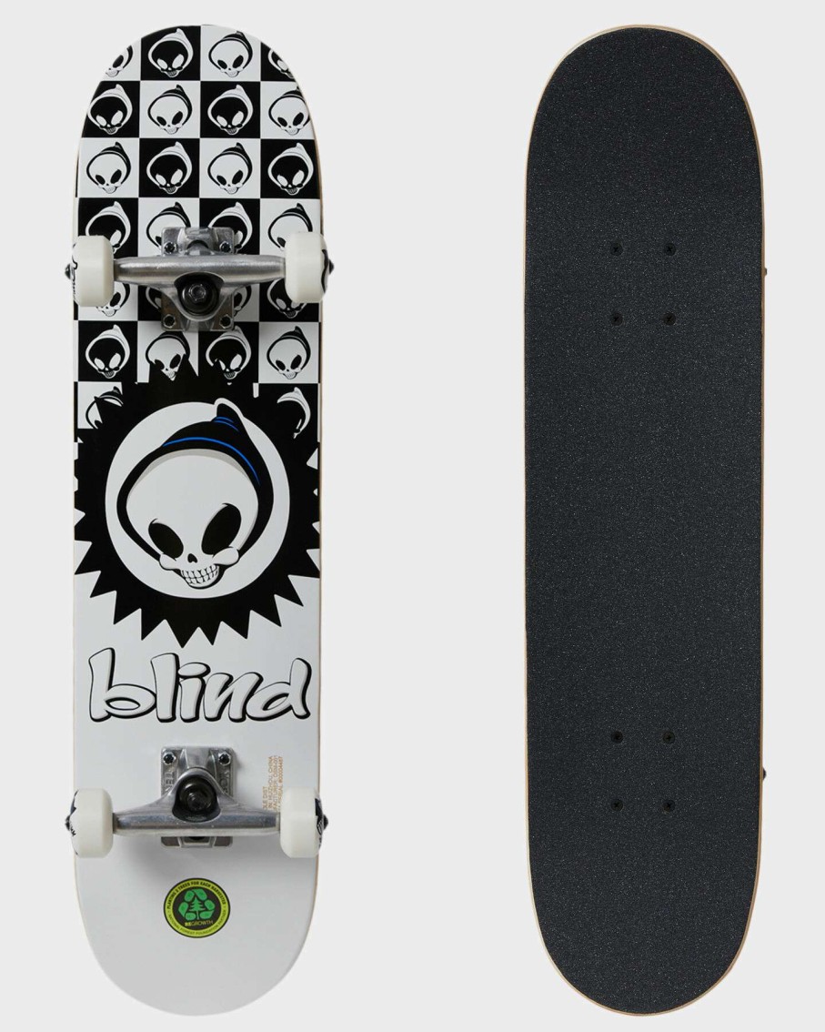 Skate * | Blind Special Offers Checkered Reaper Yth 7.375 Inch Complete Skateboard