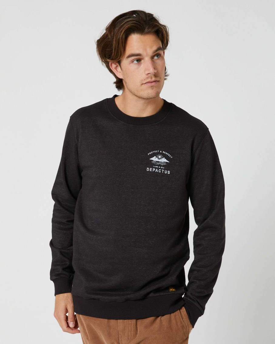 Mens * | Depactus Hot Sell Balance Non Toxic Fleece Crew