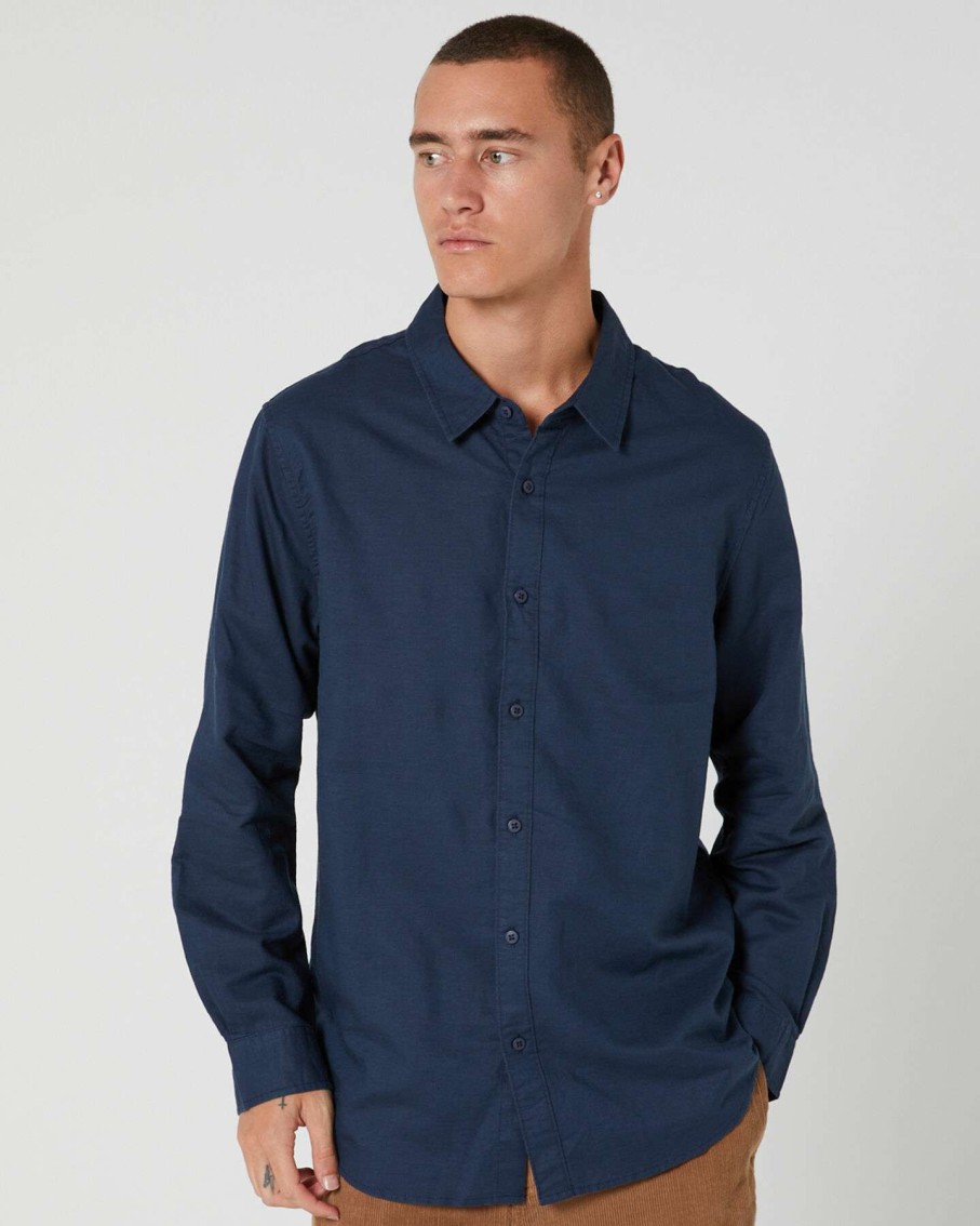 Mens * | Swell Gift Selection Manila Ls Linen Shirt