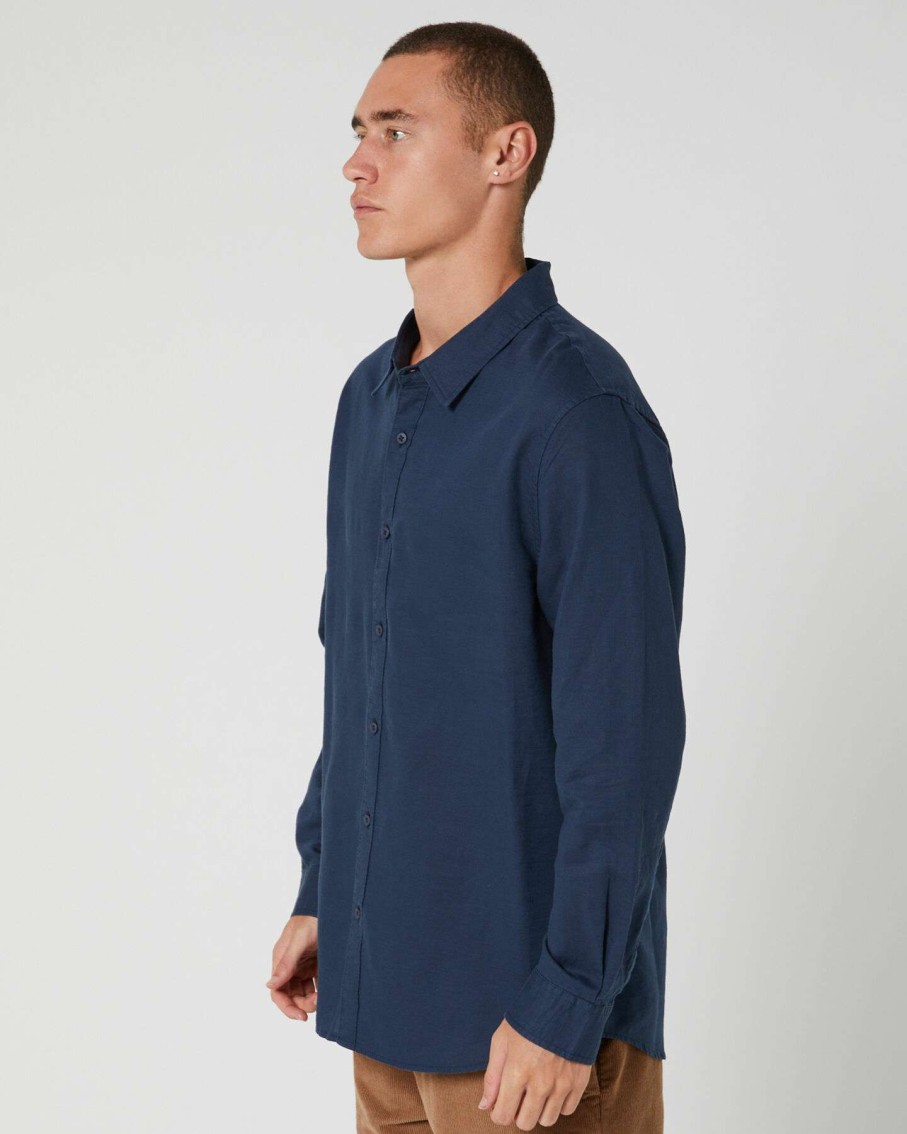 Mens * | Swell Gift Selection Manila Ls Linen Shirt