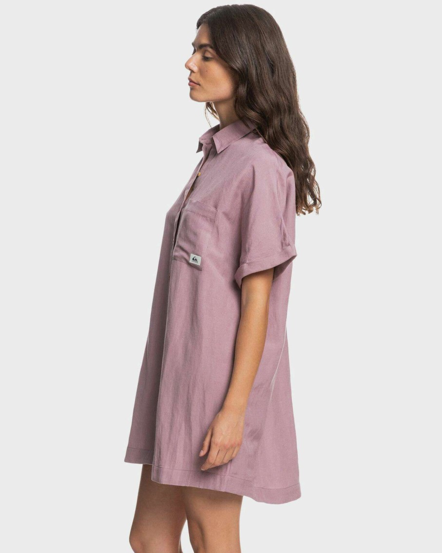 Womens * | Quiksilver Latest Fashion Womens Forever Classic Short Sleeve Shirt Dress