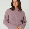 Womens * | Tigerlily Quality Guarantee Devra Diamond Knit Sweater