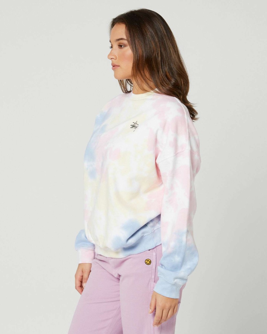 Womens * | Stussy Special Style Tie Dye Graffiti Crew