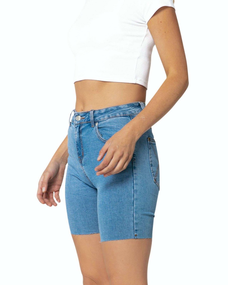 Womens * | Oneby1 Special Style Kelsey Blue Denim Shorts