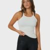 Womens * | First Base Best Sale Rib Racer Singlet