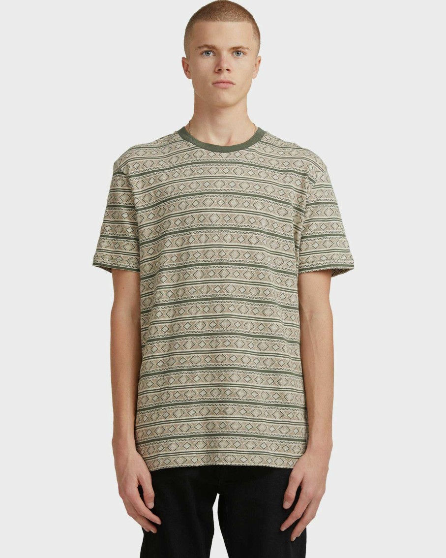 Mens * | Quiksilver Best Sale Mens Trip Jaquard T-Shirt