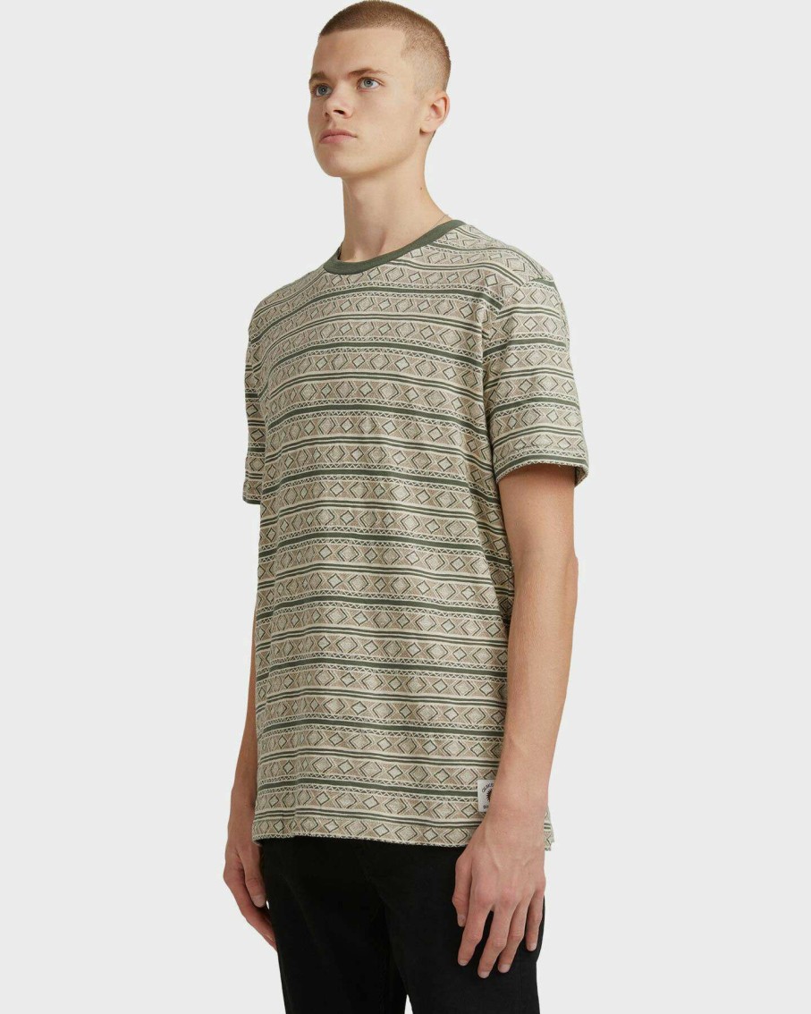 Mens * | Quiksilver Best Sale Mens Trip Jaquard T-Shirt