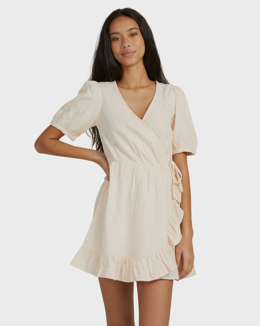 Womens * | Roxy Hot Sale Womens Shelly Beach Wrap Dress