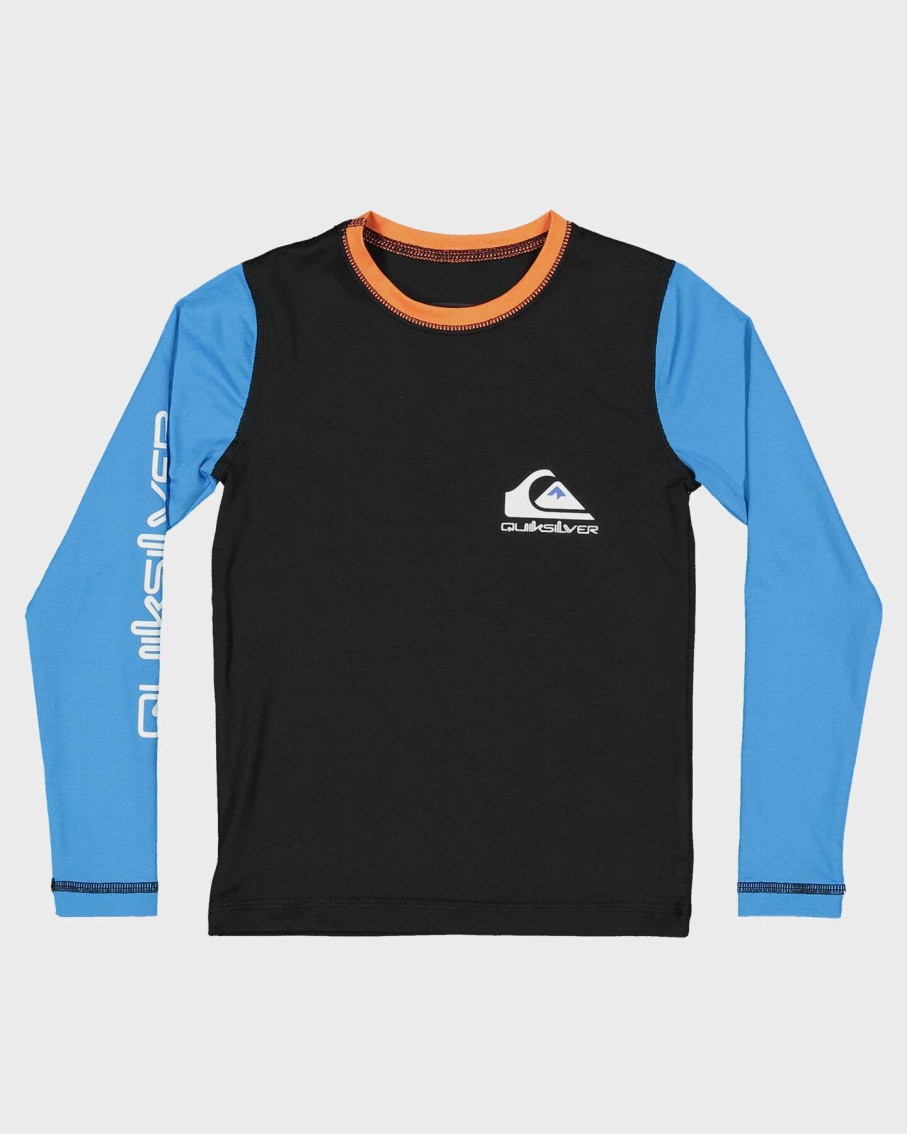 Surf * | Quiksilver Special Style Boys 2-7 Heats Omni Long Sleeve Upf 50 Rash Vest