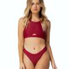 Womens * | Oneby1 Hot Sale Illana Maroon Bikini Bottoms