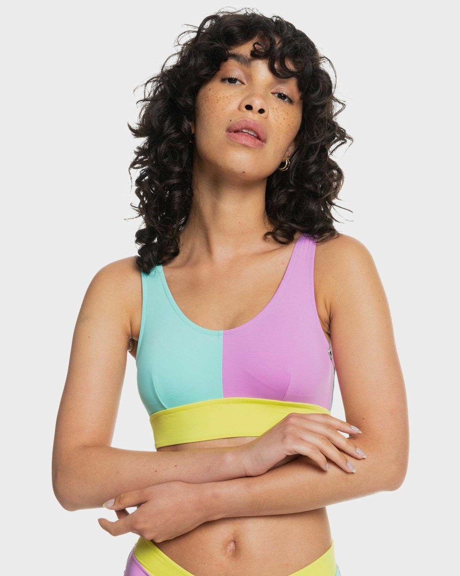 Womens * | Quiksilver Top Selling Color Block Scoop Band Top