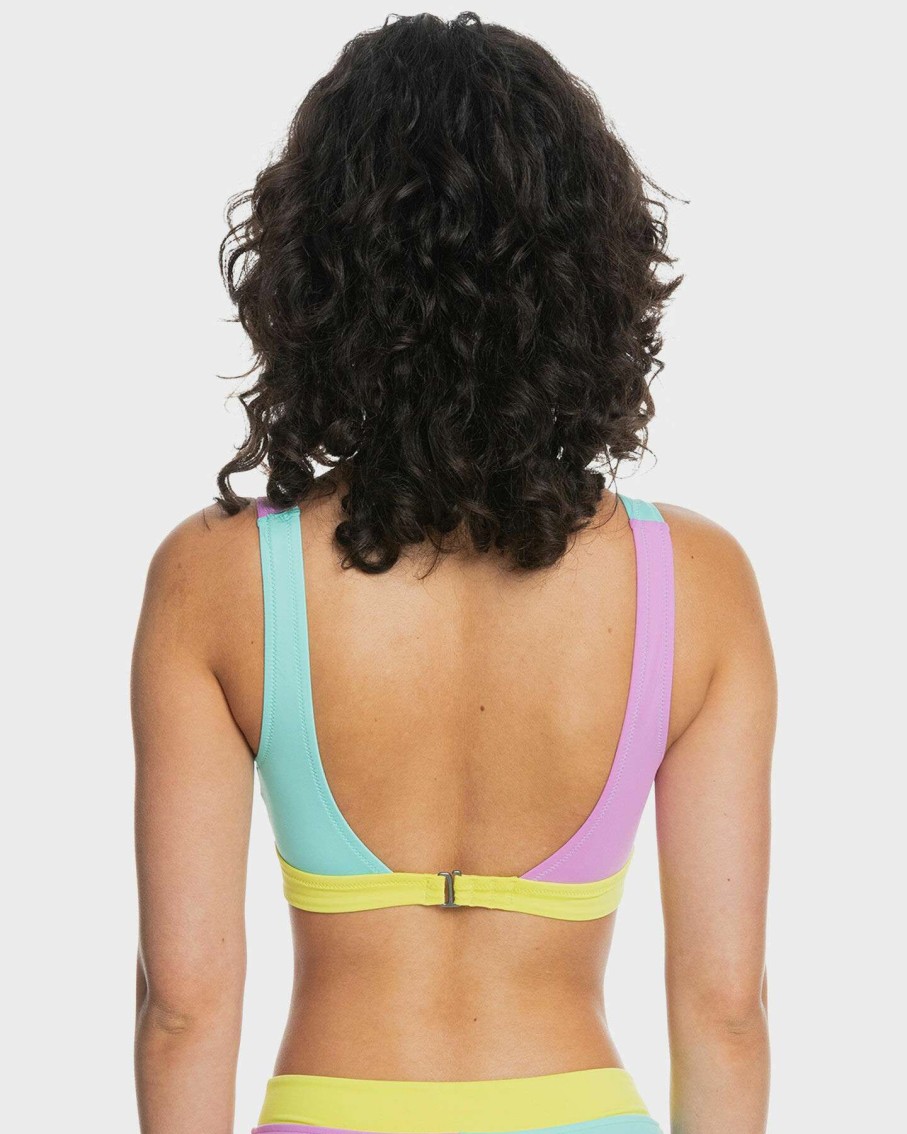 Womens * | Quiksilver Top Selling Color Block Scoop Band Top