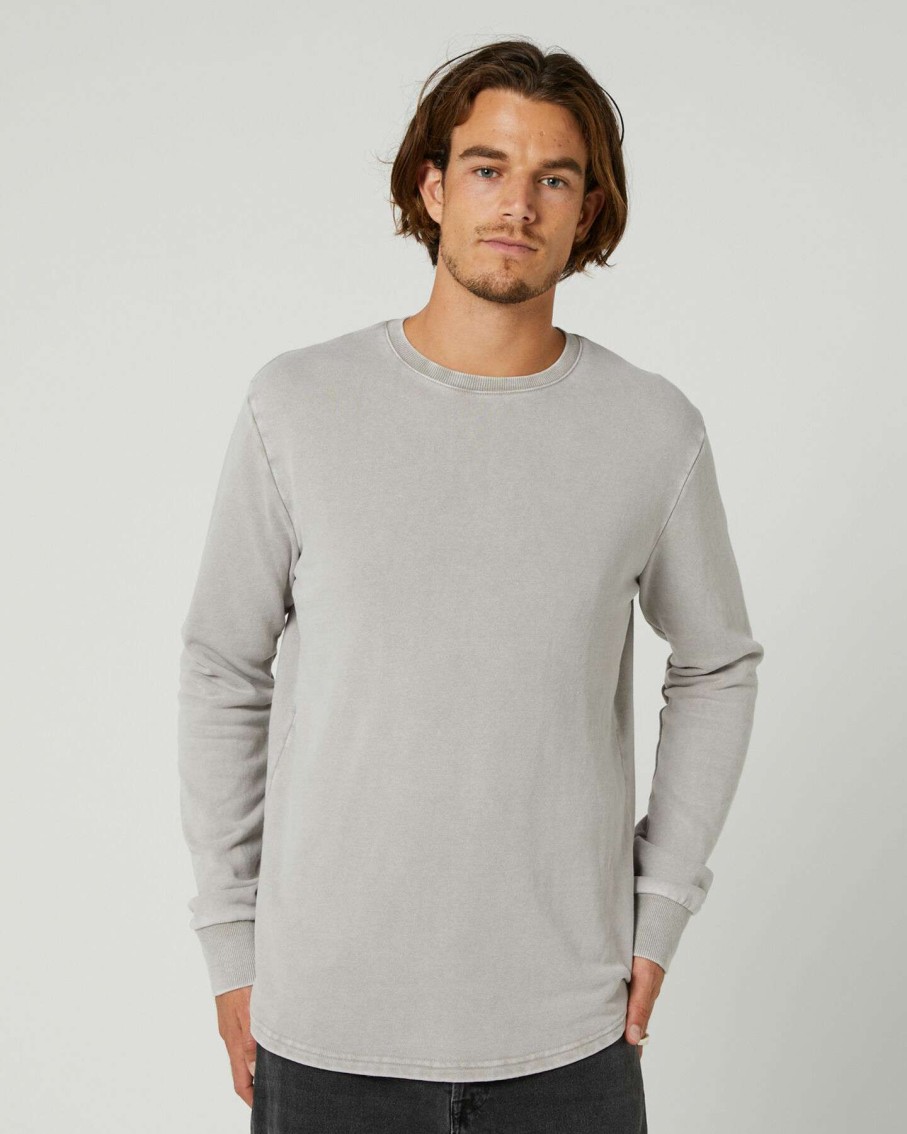 Mens * | Silent Theory Special Offers Curved Hem Mens Crew