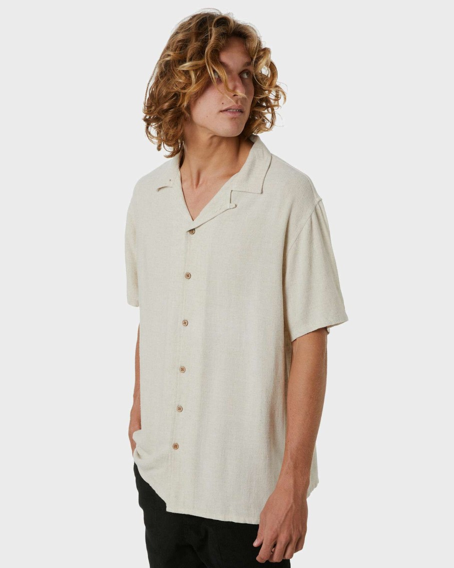 Mens * | The Critical Slide Society Hot Sell Ernie Mens Linen Ss Shirt