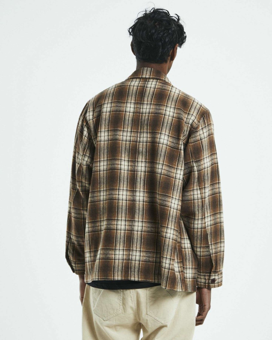 Mens * | Insight Cut Price Check In Zip Flannel Jacket