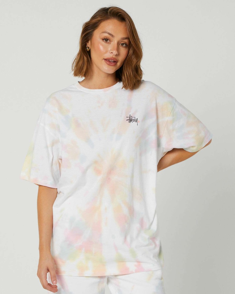 Womens * | Stussy Best Sale Tie Dye Graffiti Relaxed Tee