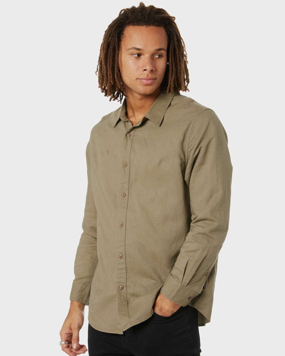 Mens * | Swell Quality Guarantee Manila Ls Linen Shirt