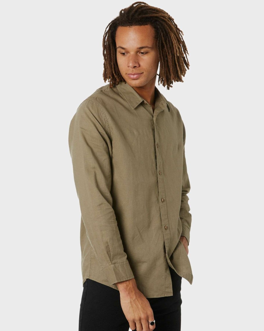 Mens * | Swell Quality Guarantee Manila Ls Linen Shirt