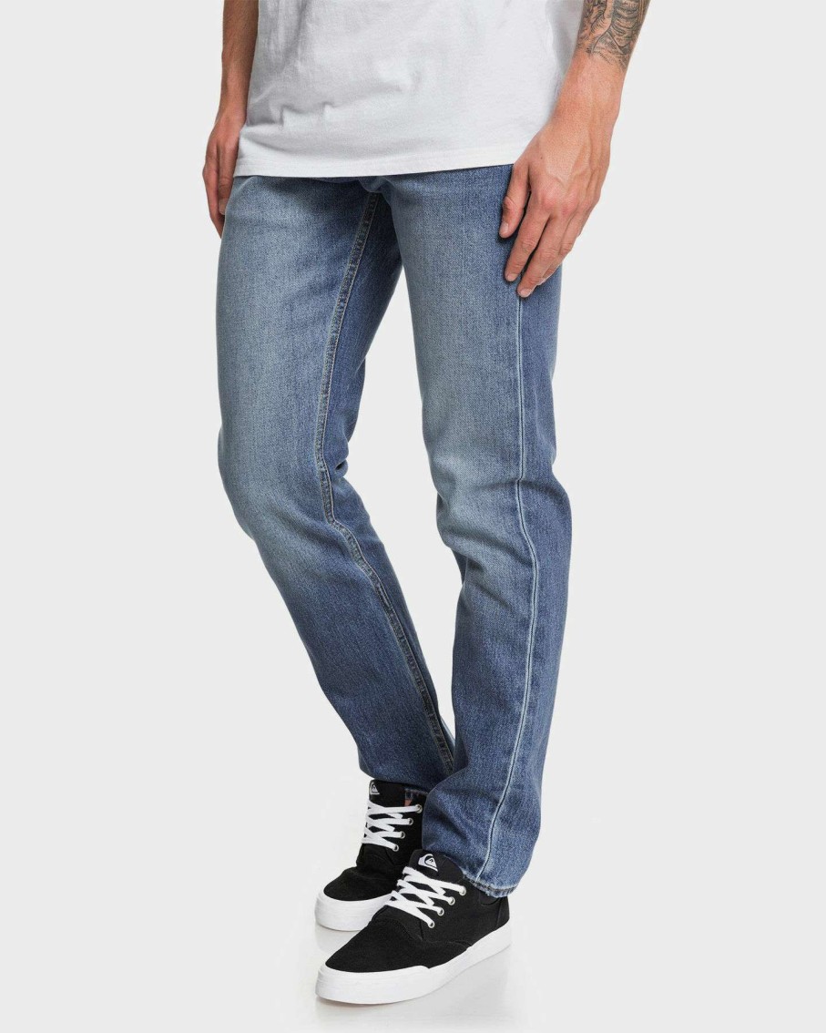 Mens * | Quiksilver Hot Sell Mens Modern Wave Aged Straight Fit Jeans