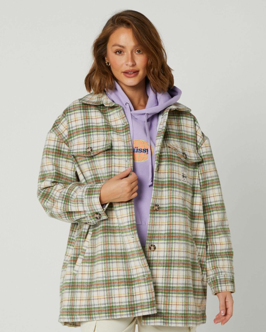 Womens * | Stussy Good Quality Harley Check Worker Jacket