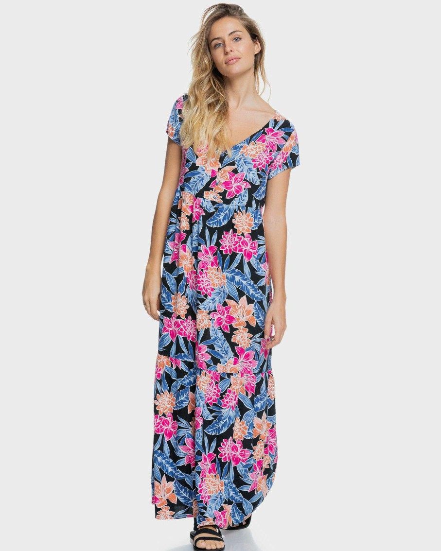 Womens * | Roxy Online Store Womens Soft Sentiments Maxi Dress