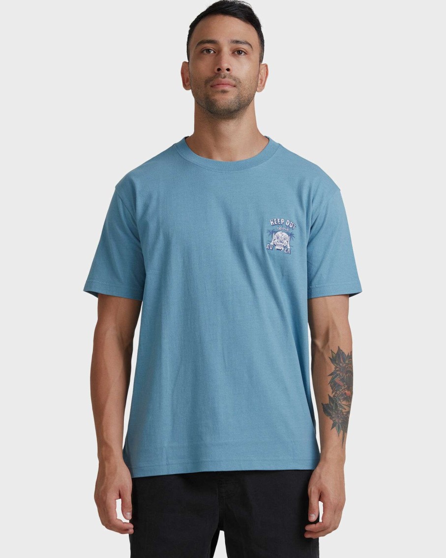 Mens * | Rvca Hot Sell Keep Out Ss Tee