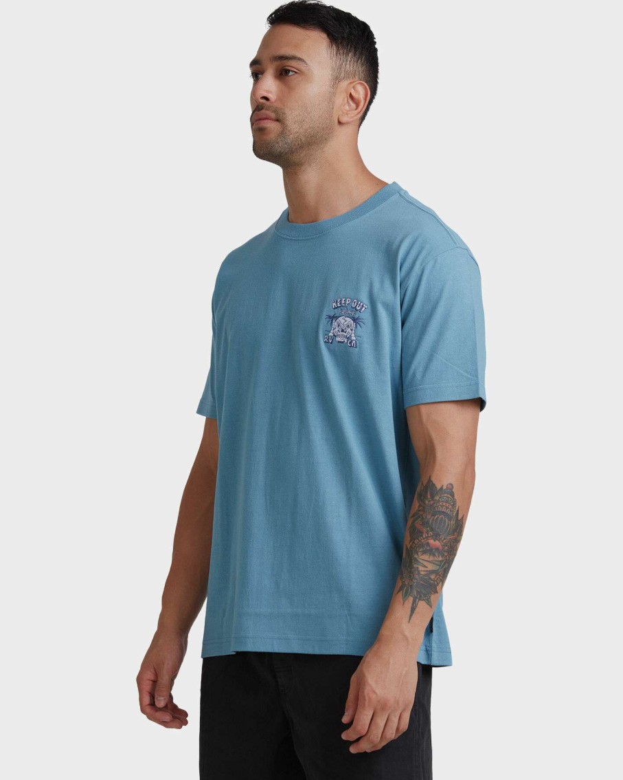 Mens * | Rvca Hot Sell Keep Out Ss Tee