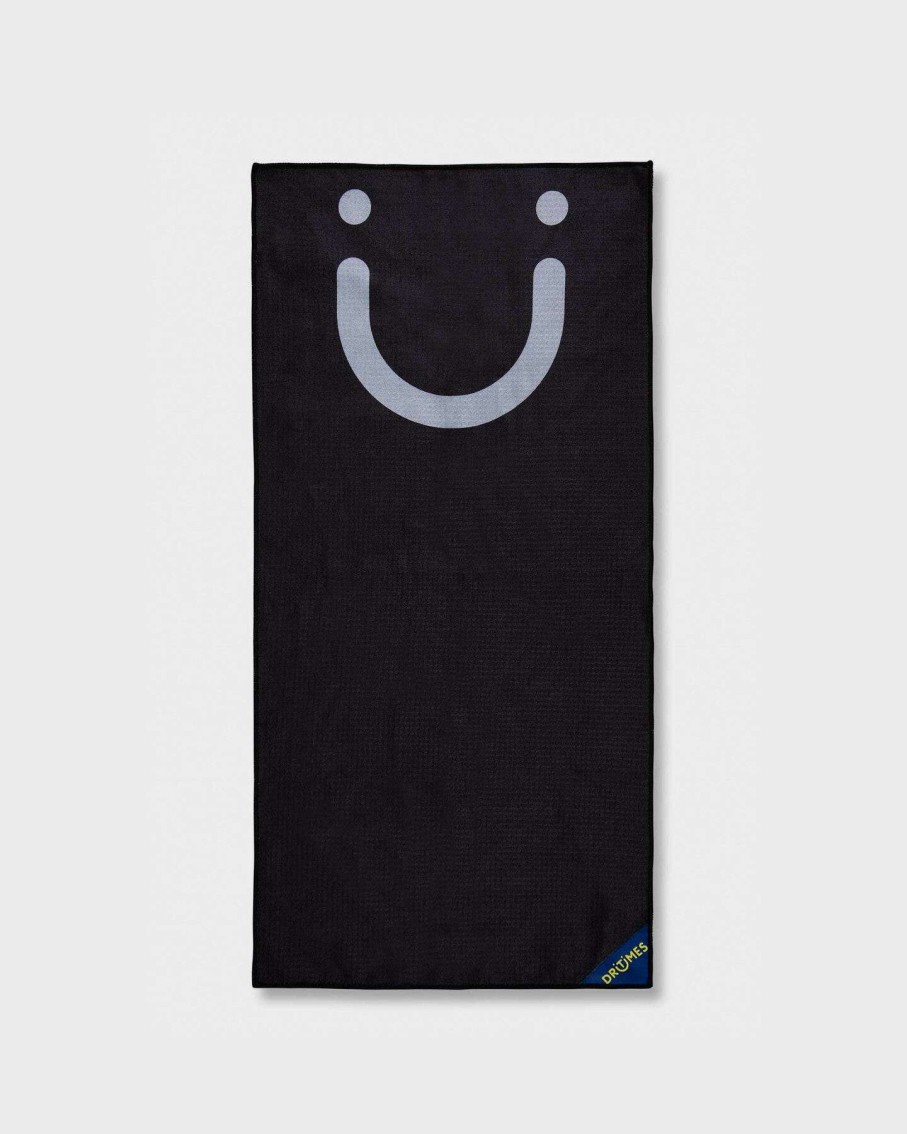 Womens * | Dritimes Online Sales Black Staple Gym Towel