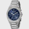 Mens * | Popular Sector 960 Blue Dial Silver Bracelet Chronograph