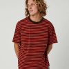 Mens * | Rip Curl Cut Price Savage Cuts Stripe Mens Ss Tee