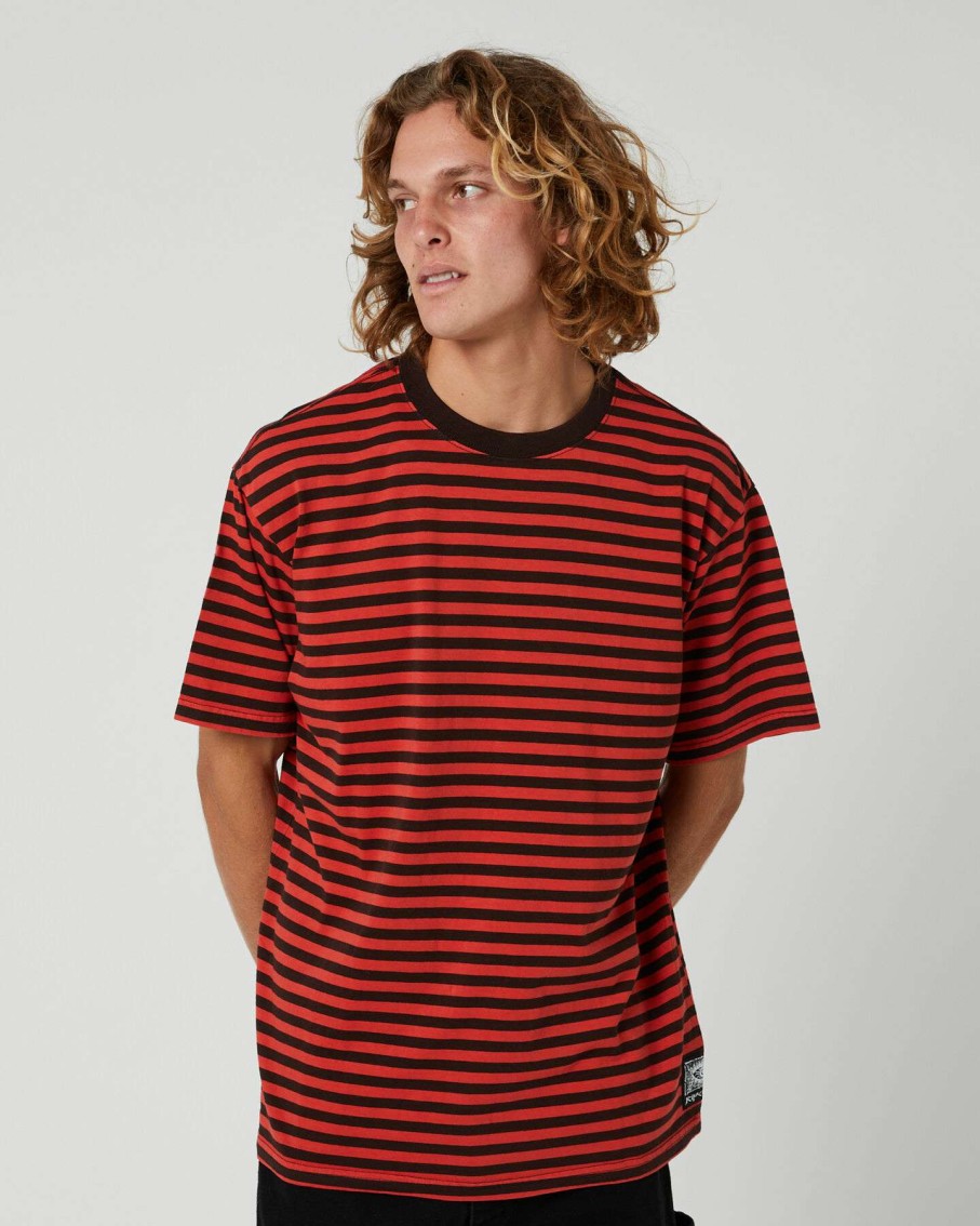 Mens * | Rip Curl Cut Price Savage Cuts Stripe Mens Ss Tee