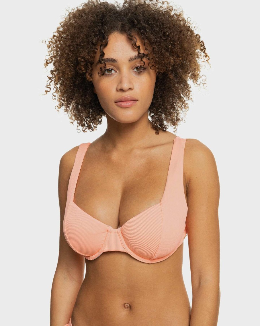 Womens * | Roxy Quality Guarantee Womens Mind Of Freedom Separate Underwired D-Cup Bikini Top